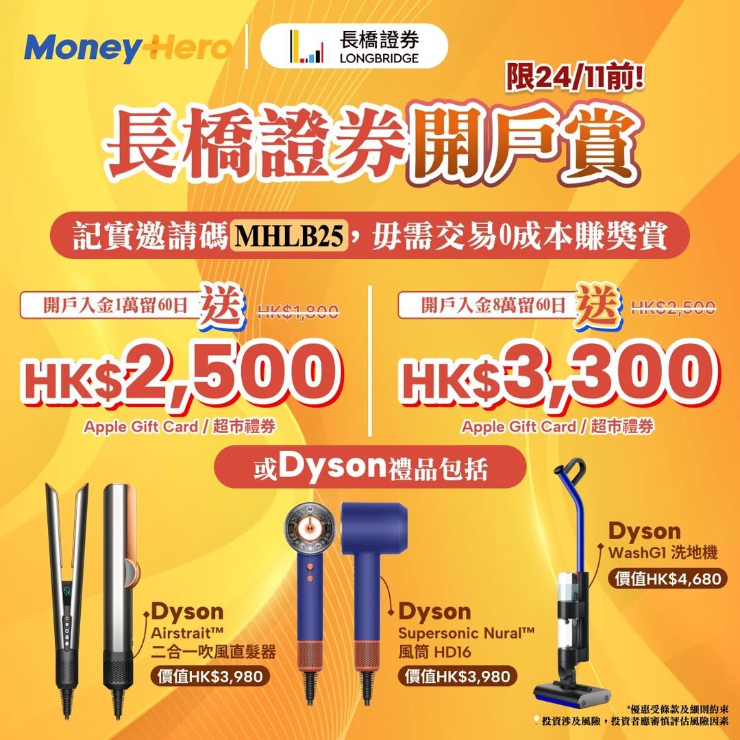 【限24/11前】長橋證券升級獎賞