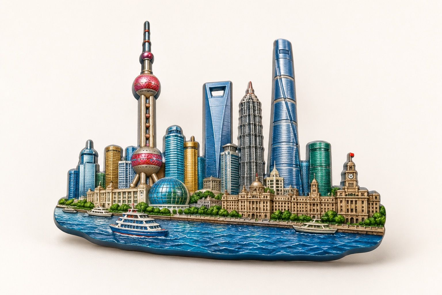 上海天際線冰箱貼