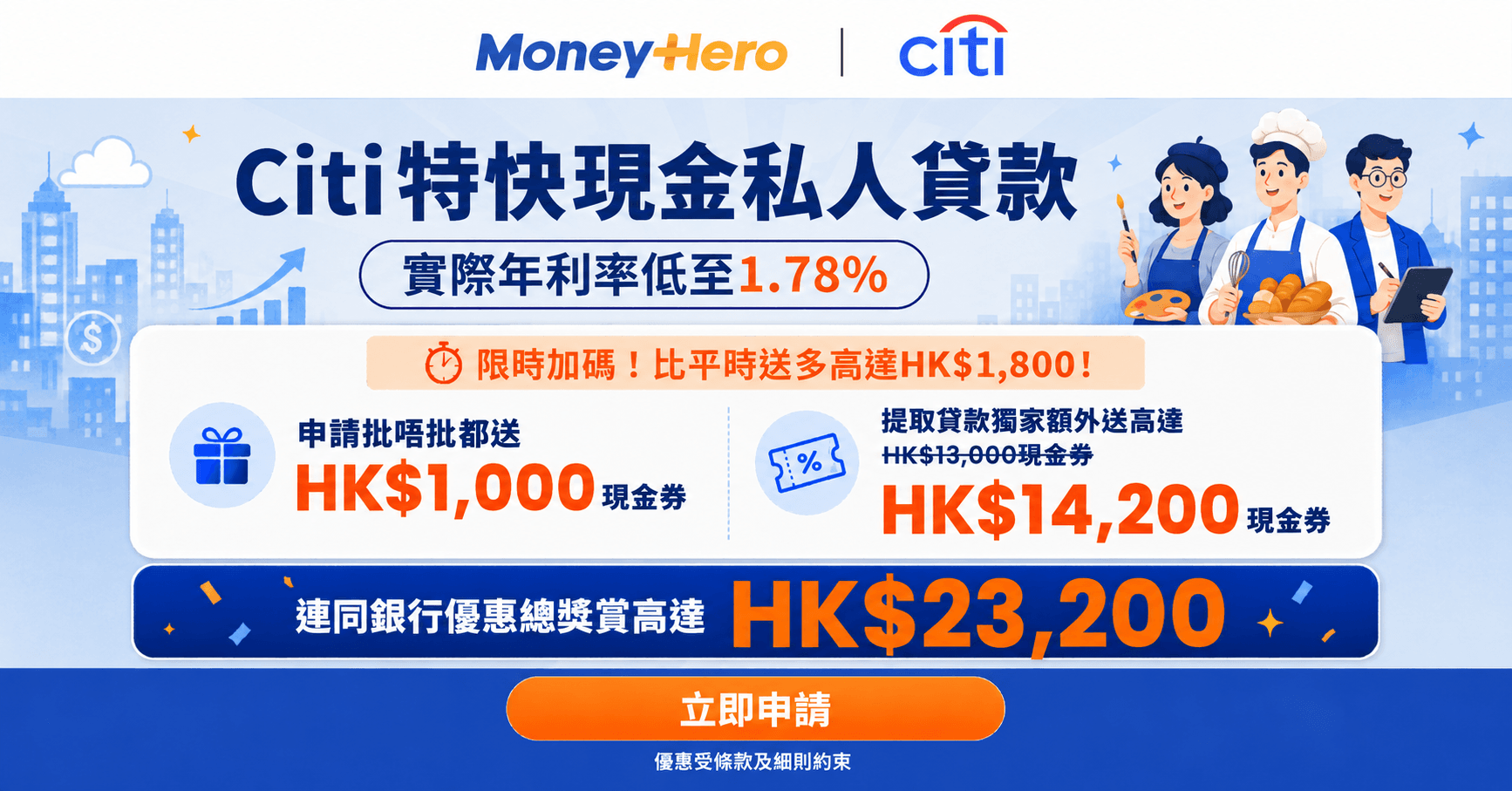 精選優惠:Citi貸款快閃優惠