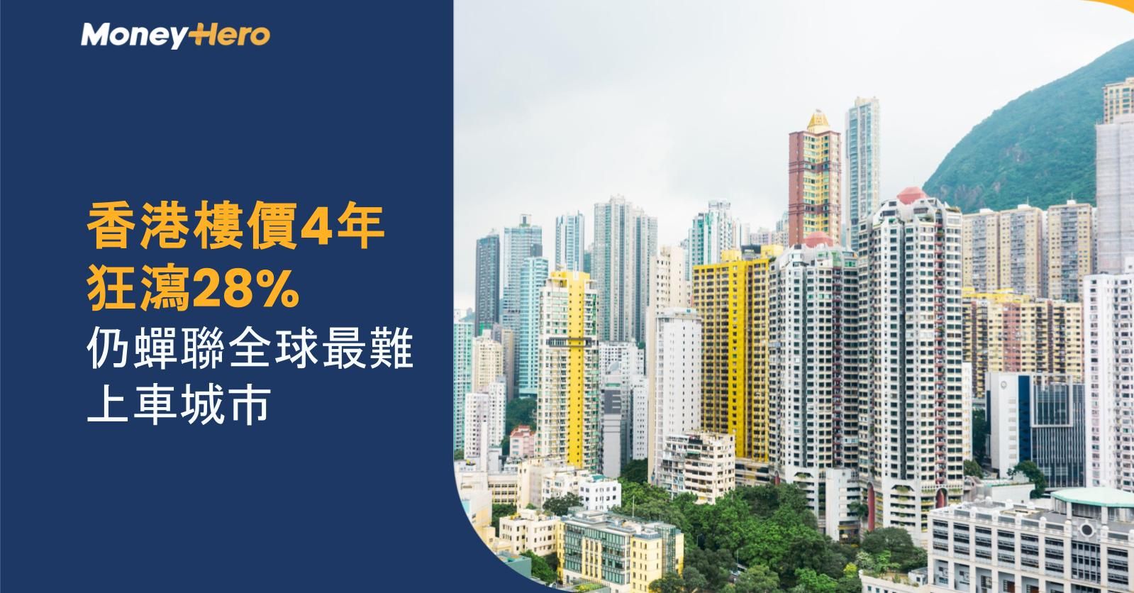 香港樓價4年狂瀉28% 仍蟬聯全球最難上車城市