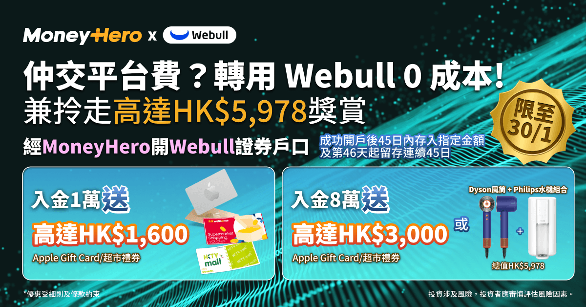 【限至30/1】微牛證券升級獎賞 - 加碼送HK$3,000 現金券