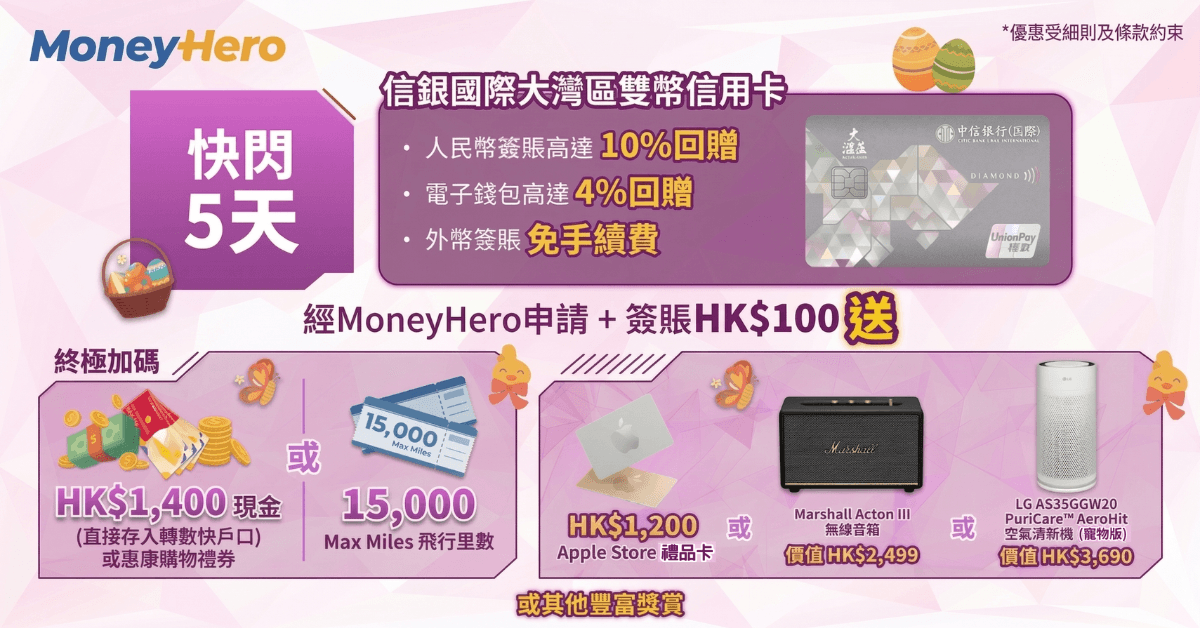 限時快閃！送$1,400現金券 / $1,200現金 / 15,000里！