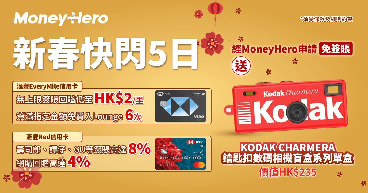 快閃5日！限時送KODAK 鑰匙扣數碼相機盲盒！