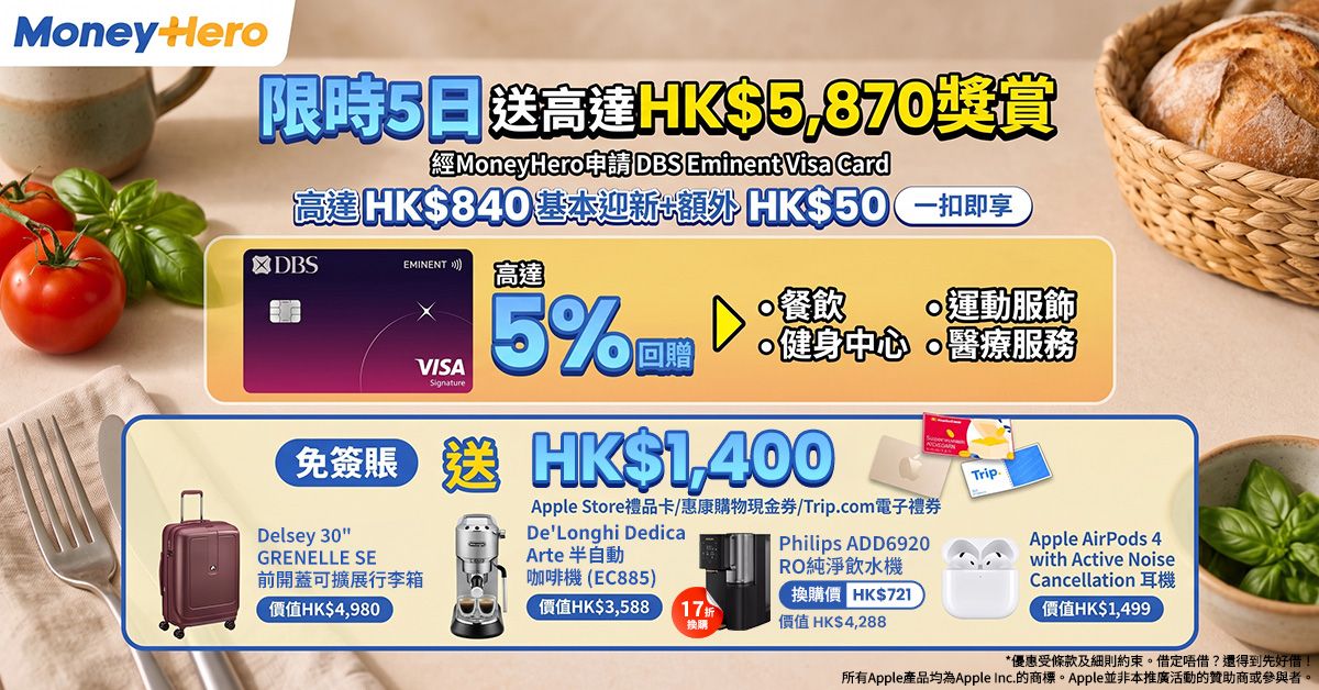 限時加碼送 $1,400🍎禮品卡/ AirPods 4/ De'Longhi 咖啡機/ 17折換Philips飲水機等！