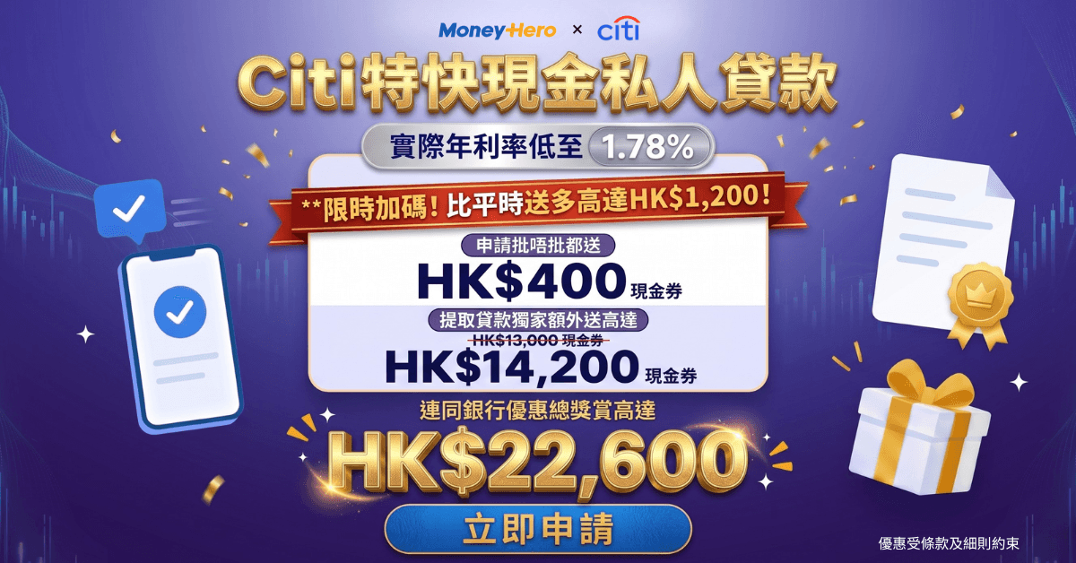 精選優惠：Citi貸款快閃優惠