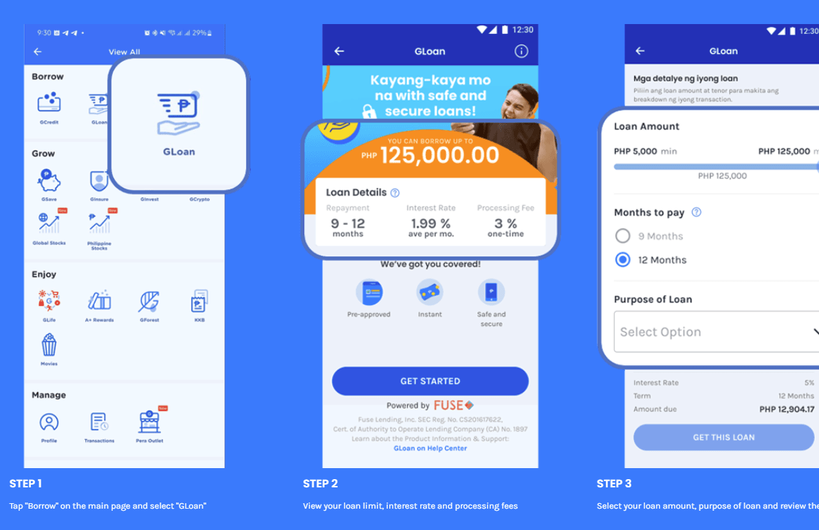how to loan in gcash - how to borrow via gloan
