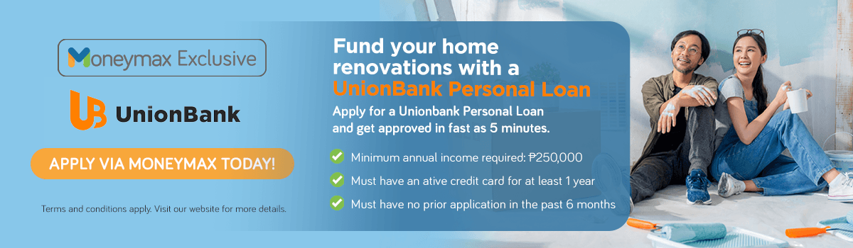 Apply for a UnionBank Personal Loan via Moneymax today