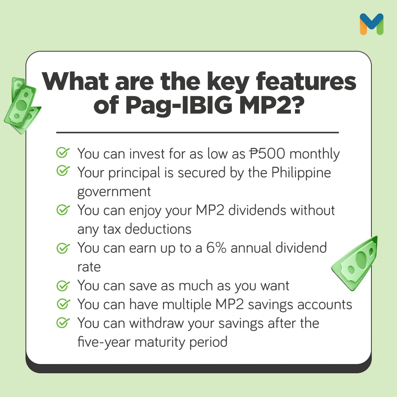 pag-ibig mp2 features