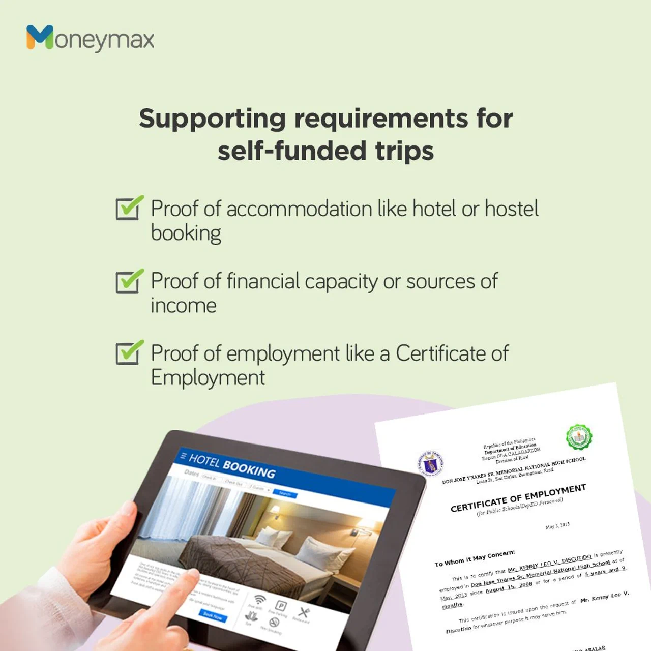 requirements for travel abroad - self-funded trips