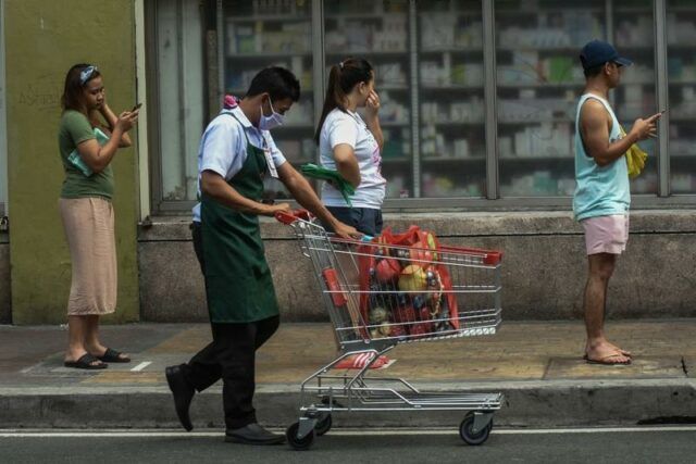 New Normal - grocery line New Normal - grocery line