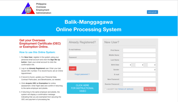 Balikbayan Tips and Travel Checklist - Get an OEC Online