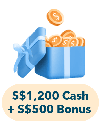 S$1,200 Cash + S$500 Bonus Cash via PayNow