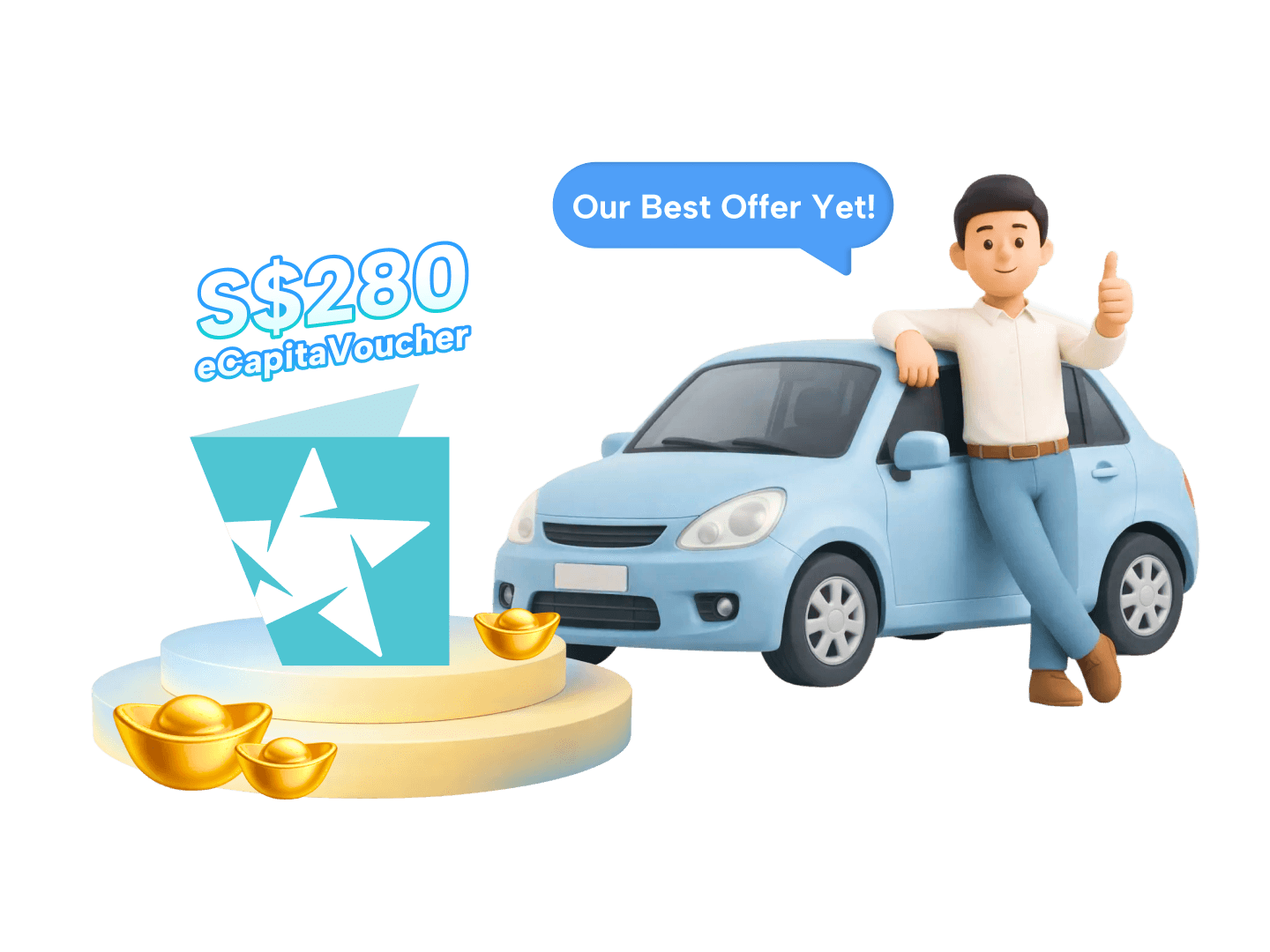 Our Best Car Insurance Deal Yet: Secure car insurance and score S$280 eCapitaVouchers—limited weekly slots.