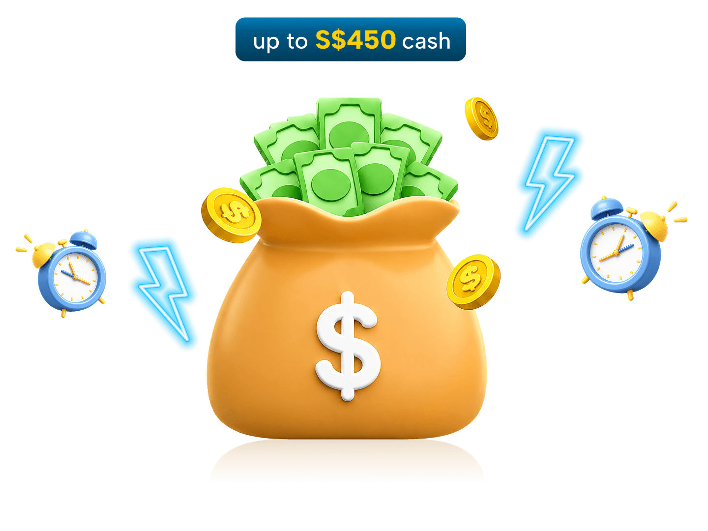 Up to S$450 cash with HSBC!