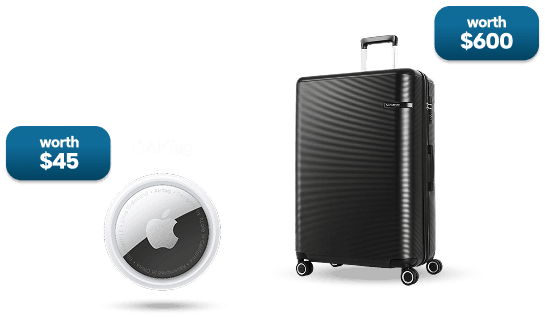Win Samsonite Luggage worth S$600 or Apple AirTag worth S$45