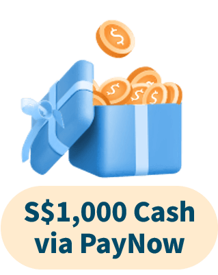 S$1,000 Cash via PayNow
