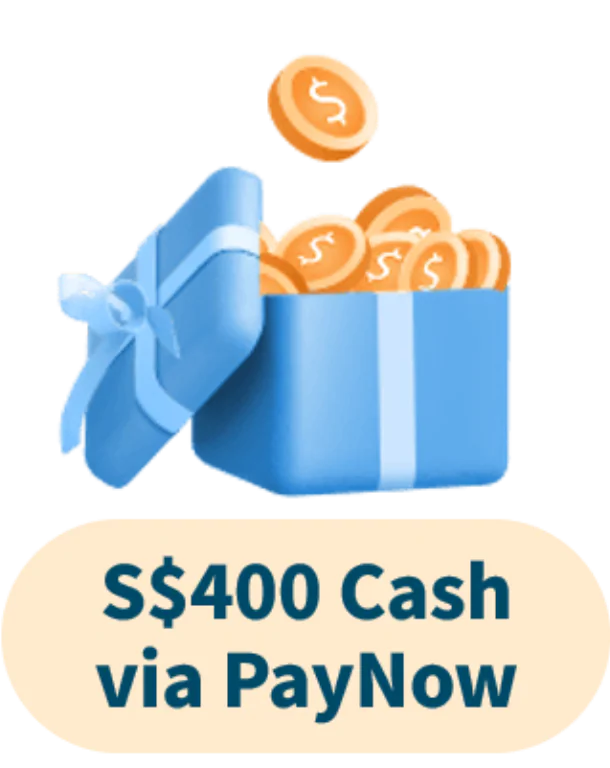 S$400 Cash via PayNow